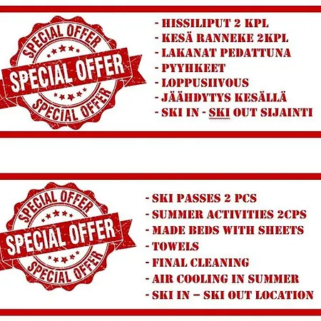 Huoneisto Rukahillchalet2 In - Out - Skipass&summer Activities X2 Ruka
